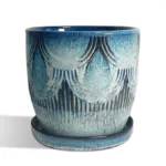 Reactive Blue Glaze Ceramic Planter (6 Inch)