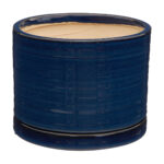 Elegant Navy Blue Ceramic Planter Pot