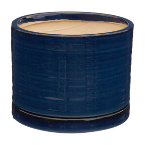 Elegant Navy Blue Ceramic Planter Pot